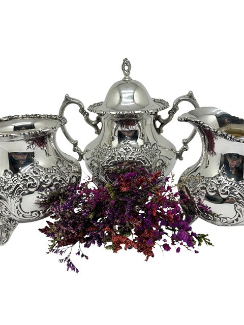 Антикварный серебряный сервиз Poole Silver Company  